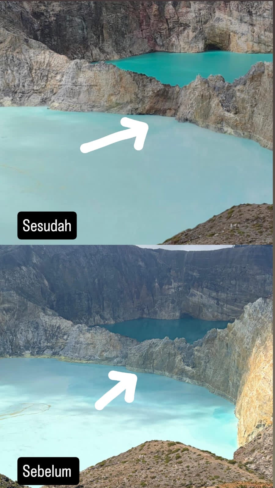 MENJELANG RITUAL PATI KA DU'A BAPU ATA MATA KAWAH DANAU KELIMUTU LONGSOR